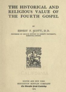 The historical and religious value of the fourth Gospel